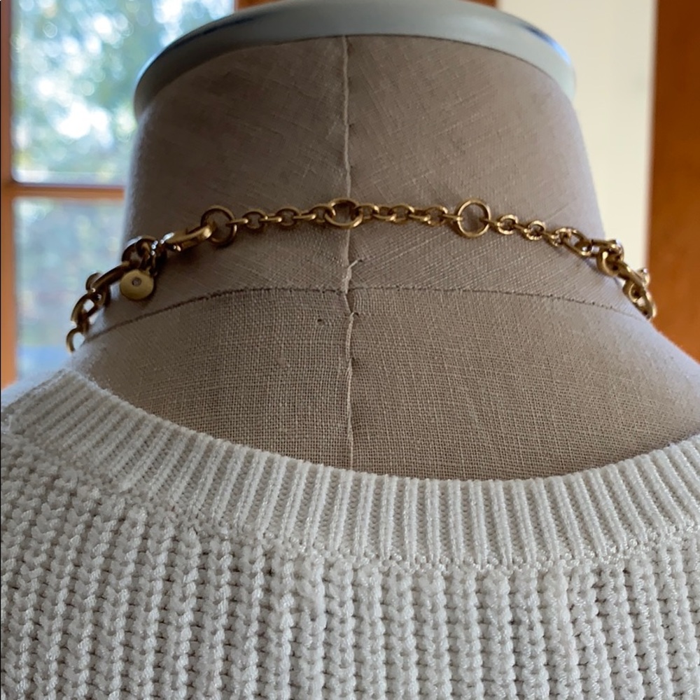 J. Crew Tortoise Shell Enamel Loop Necklace - image 3